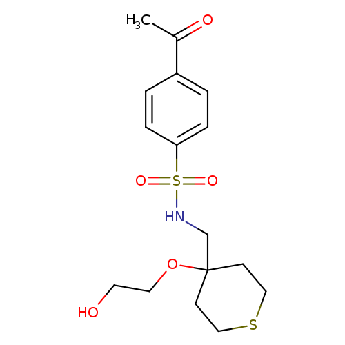 4-acetyl-N-{[4-(2-hydroxyethoxy)thian-4-yl]methyl}benzene-1-sulfonamide