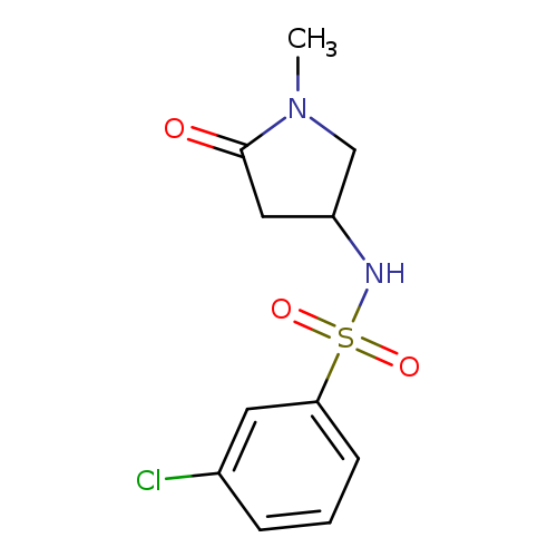 3-chloro-N-(1-methyl-5-oxopyrrolidin-3-yl)benzene-1-sulfonamide