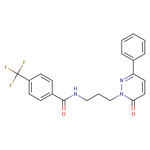 N-[3-(6-oxo-3-phenyl-1,6-dihydropyridazin-1-yl)propyl]-4-(trifluoromethyl)benzamide