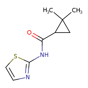 2,2-dimethyl-N-(1,3-thiazol-2-yl)cyclopropane-1-carboxamide