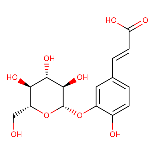 3,4-Dihydroxycinnamic acid 3-o-beta-d-glucopyranoside
