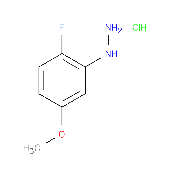 Hydrazine, (2-fluoro-5-methoxyphenyl)-, hydrochloride (1:1)