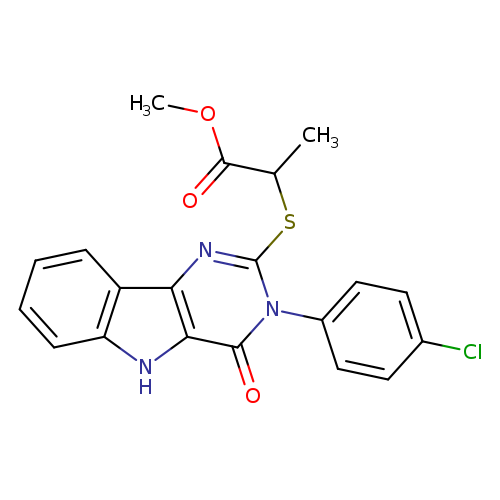 methyl 2-{[3-(4-chlorophenyl)-4-oxo-3H,4H,5H-pyrimido[5,4-b]indol-2-yl]sulfanyl}propanoate