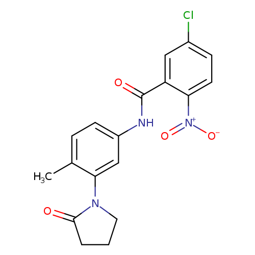 5-chloro-N-[4-methyl-3-(2-oxopyrrolidin-1-yl)phenyl]-2-nitrobenzamide