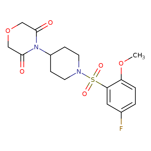 4-[1-(5-fluoro-2-methoxybenzenesulfonyl)piperidin-4-yl]morpholine-3,5-dione