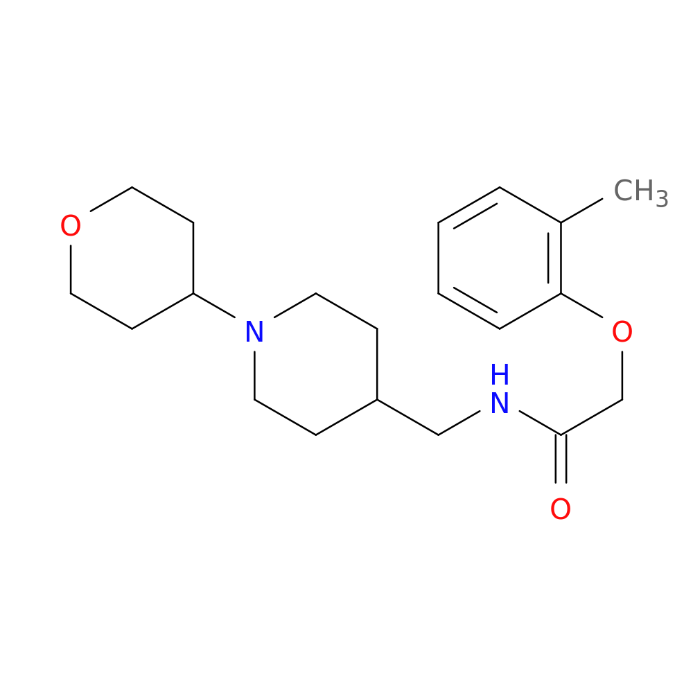2-(2-methylphenoxy)-N-{[1-(oxan-4-yl)piperidin-4-yl]methyl}acetamide