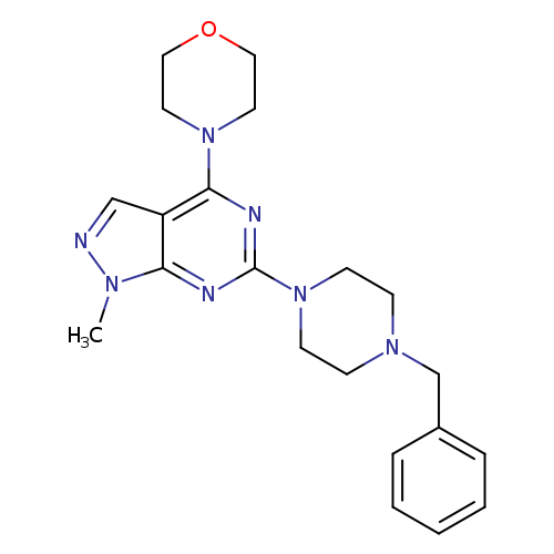 4-[6-(4-benzylpiperazin-1-yl)-1-methyl-1H-pyrazolo[3,4-d]pyrimidin-4-yl]morpholine