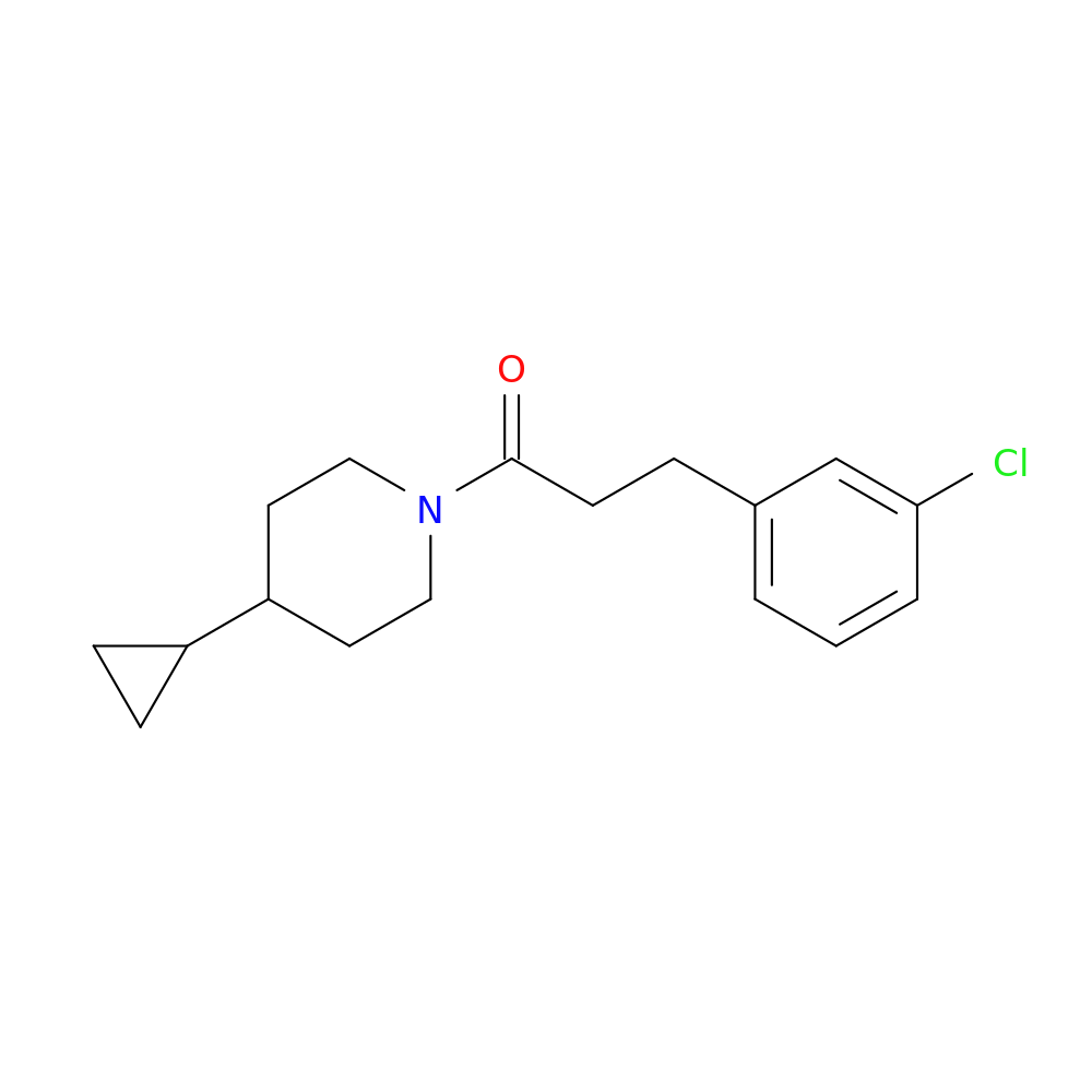 3-(3-chlorophenyl)-1-(4-cyclopropylpiperidin-1-yl)propan-1-one