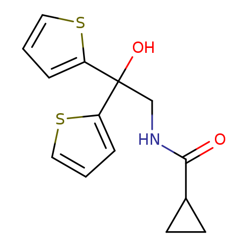 N-[2-hydroxy-2,2-bis(thiophen-2-yl)ethyl]cyclopropanecarboxamide