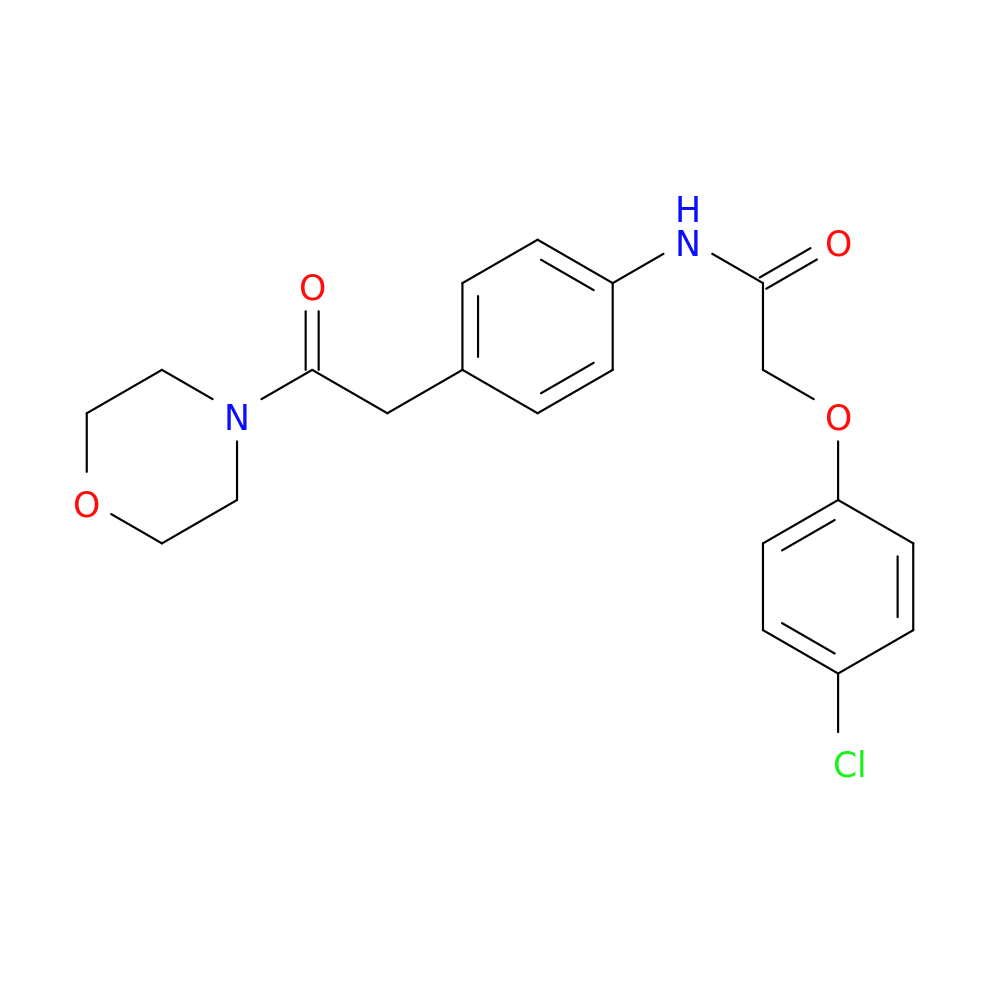 2-(4-chlorophenoxy)-N-{4-[2-(morpholin-4-yl)-2-oxoethyl]phenyl}acetamide