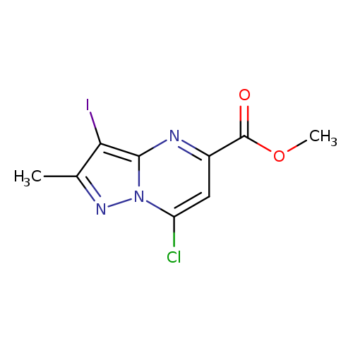 methyl7-chloro-3-iodo-2-methylpyrazolo[1,5-a]pyrimidine-5-carboxylate