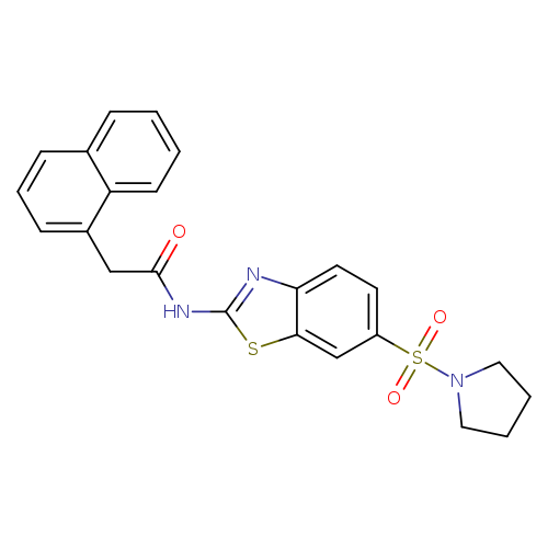 2-(naphthalen-1-yl)-N-[6-(pyrrolidine-1-sulfonyl)-1,3-benzothiazol-2-yl]acetamide