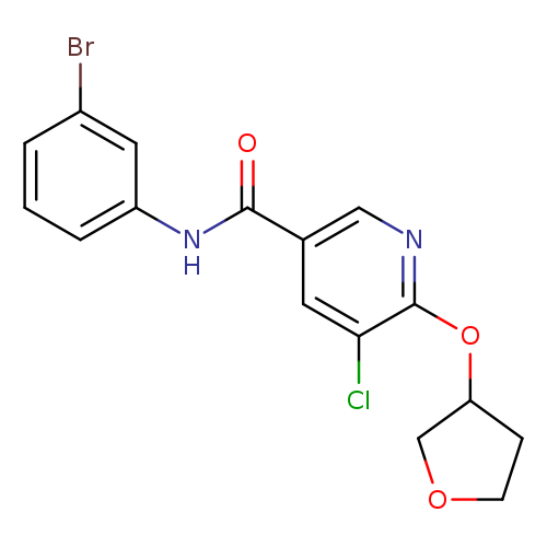 N-(3-bromophenyl)-5-chloro-6-(oxolan-3-yloxy)pyridine-3-carboxamide