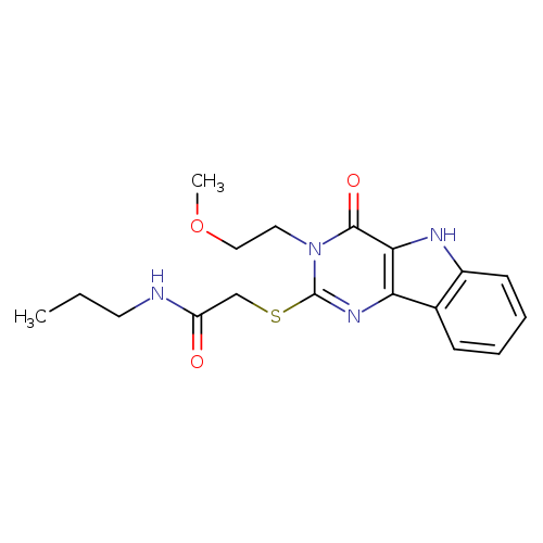 2-{[3-(2-methoxyethyl)-4-oxo-3H,4H,5H-pyrimido[5,4-b]indol-2-yl]sulfanyl}-N-propylacetamide