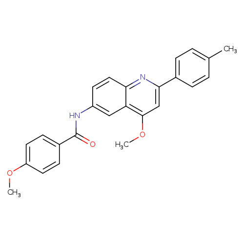 4-methoxy-N-[4-methoxy-2-(4-methylphenyl)quinolin-6-yl]benzamide