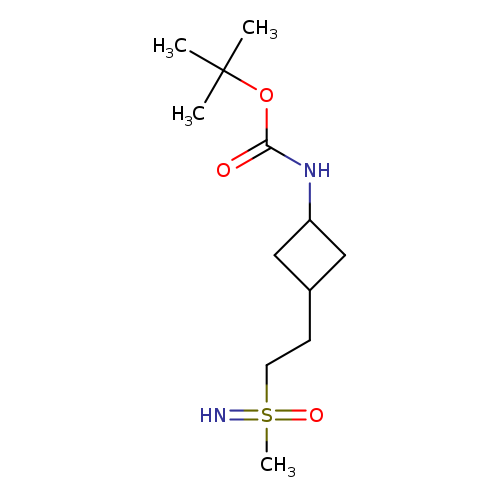 tert-butylN-(3-{2-[imino(methyl)oxo-lambda6-sulfanyl]ethyl}cyclobutyl)carbamate,Mixtureofdiastereomers