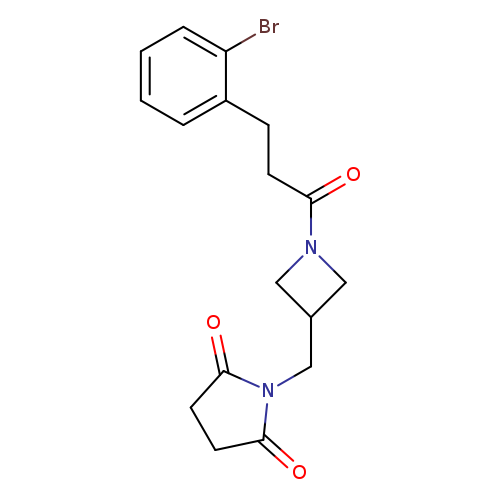 1-({1-[3-(2-bromophenyl)propanoyl]azetidin-3-yl}methyl)pyrrolidine-2,5-dione