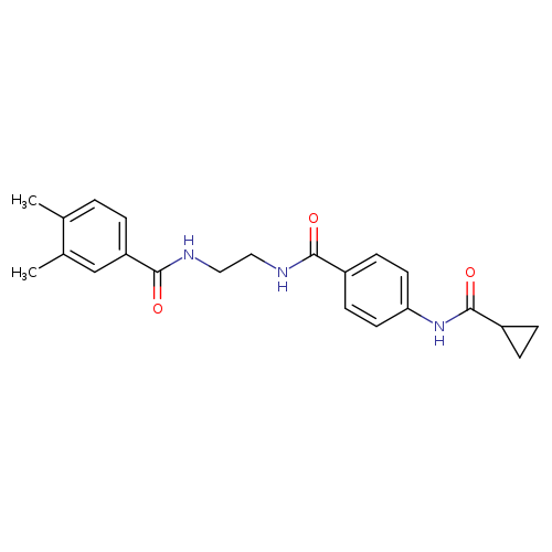 4-cyclopropaneamido-N-{2-[(3,4-dimethylphenyl)formamido]ethyl}benzamide