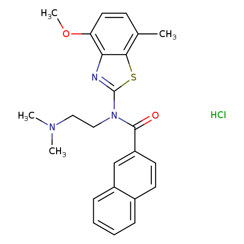 N-[2-(dimethylamino)ethyl]-N-(4-methoxy-7-methyl-1,3-benzothiazol-2-yl)naphthalene-2-carboxamide hydrochloride
