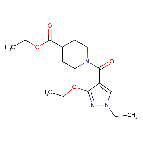 ethyl 1-(3-ethoxy-1-ethyl-1H-pyrazole-4-carbonyl)piperidine-4-carboxylate