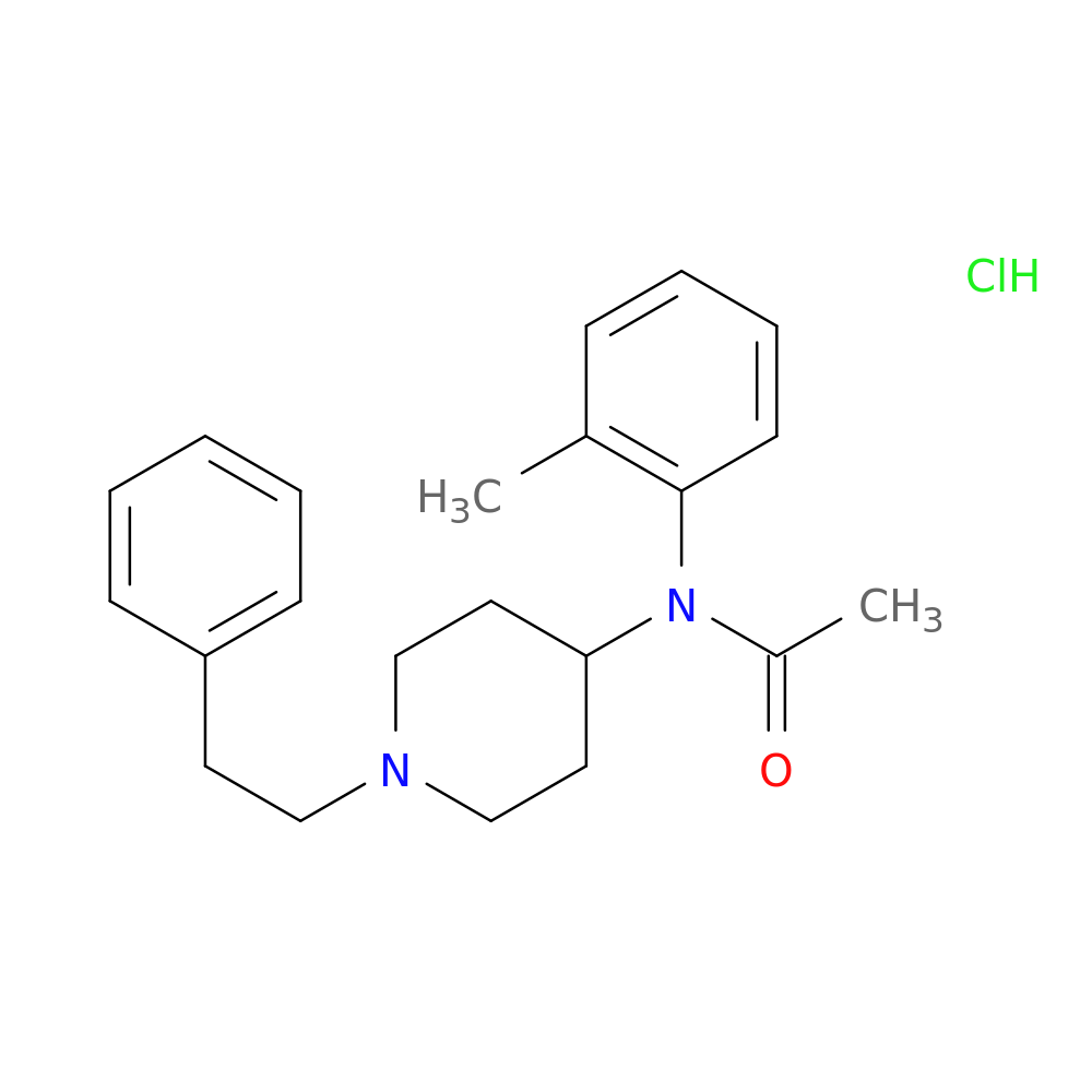 N-(2-methylphenyl)-N-[1-(2-phenylethyl)-4-piperidinyl]-acetamide,monohydrochloride