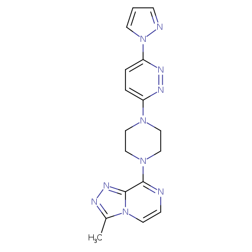 3-(4-{3-methyl-[1,2,4]triazolo[4,3-a]pyrazin-8-yl}piperazin-1-yl)-6-(1H-pyrazol-1-yl)pyridazine