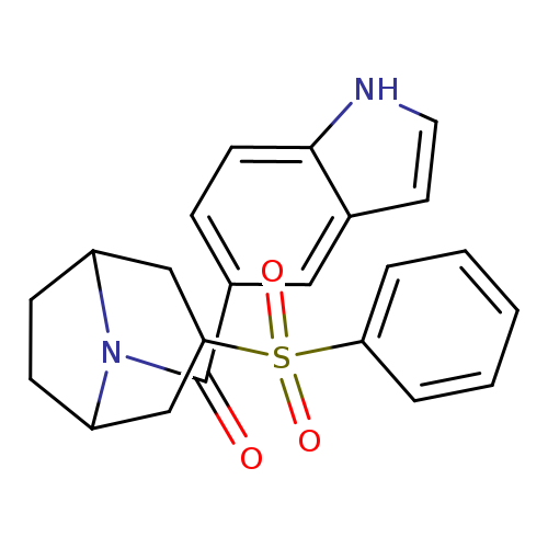 5-[3-(benzenesulfonyl)-8-azabicyclo[3.2.1]octane-8-carbonyl]-1H-indole