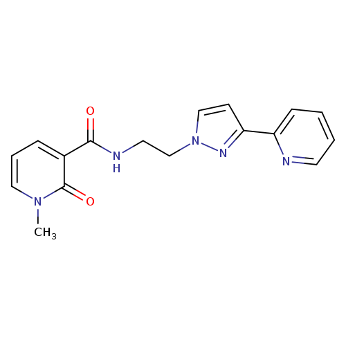 1-methyl-2-oxo-N-{2-[3-(pyridin-2-yl)-1H-pyrazol-1-yl]ethyl}-1,2-dihydropyridine-3-carboxamide