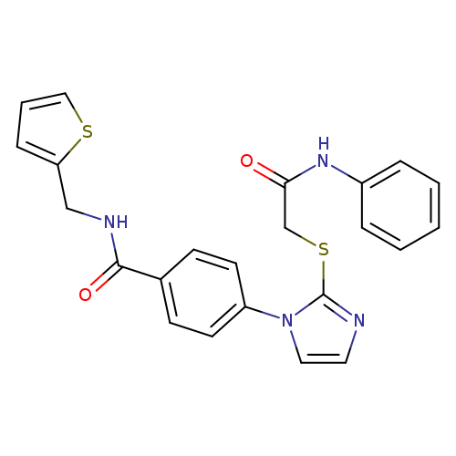 4-(2-{[(phenylcarbamoyl)methyl]sulfanyl}-1H-imidazol-1-yl)-N-[(thiophen-2-yl)methyl]benzamide