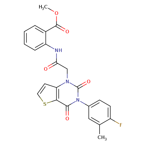 methyl 2-{2-[3-(4-fluoro-3-methylphenyl)-2,4-dioxo-1H,2H,3H,4H-thieno[3,2-d]pyrimidin-1-yl]acetamido}benzoate