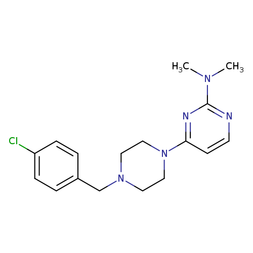 4-{4-[(4-chlorophenyl)methyl]piperazin-1-yl}-N,N-dimethylpyrimidin-2-amine
