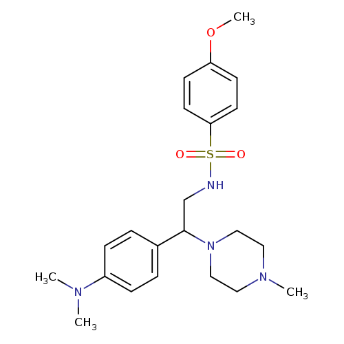 N-{2-[4-(dimethylamino)phenyl]-2-(4-methylpiperazin-1-yl)ethyl}-4-methoxybenzene-1-sulfonamide