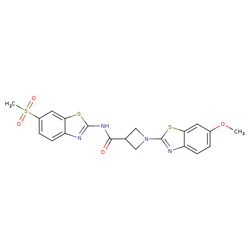 N-(6-methanesulfonyl-1,3-benzothiazol-2-yl)-1-(6-methoxy-1,3-benzothiazol-2-yl)azetidine-3-carboxamide