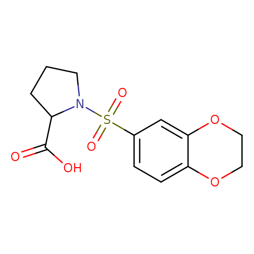 1-(2,3-dihydro-1,4-benzodioxine-6-sulfonyl)pyrrolidine-2-carboxylic acid