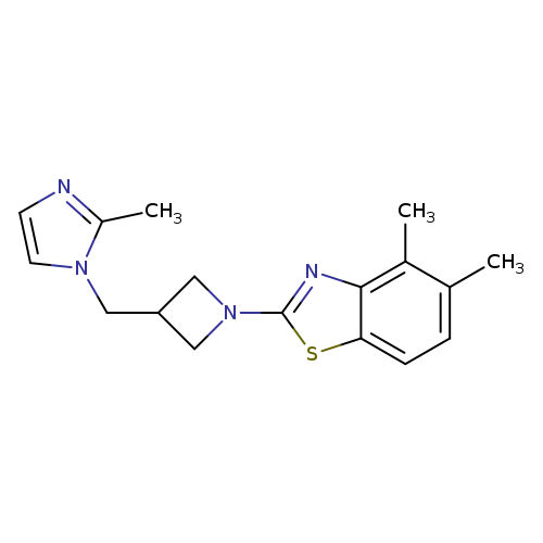 4,5-dimethyl-2-{3-[(2-methyl-1H-imidazol-1-yl)methyl]azetidin-1-yl}-1,3-benzothiazole