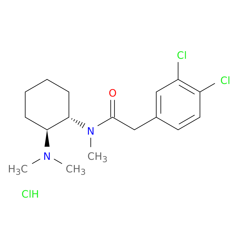 trans-3,4-dichloro-N-[2-(dimethylamino)cyclohexyl]-N-methyl-benzeneacetamide,monohydrochloride