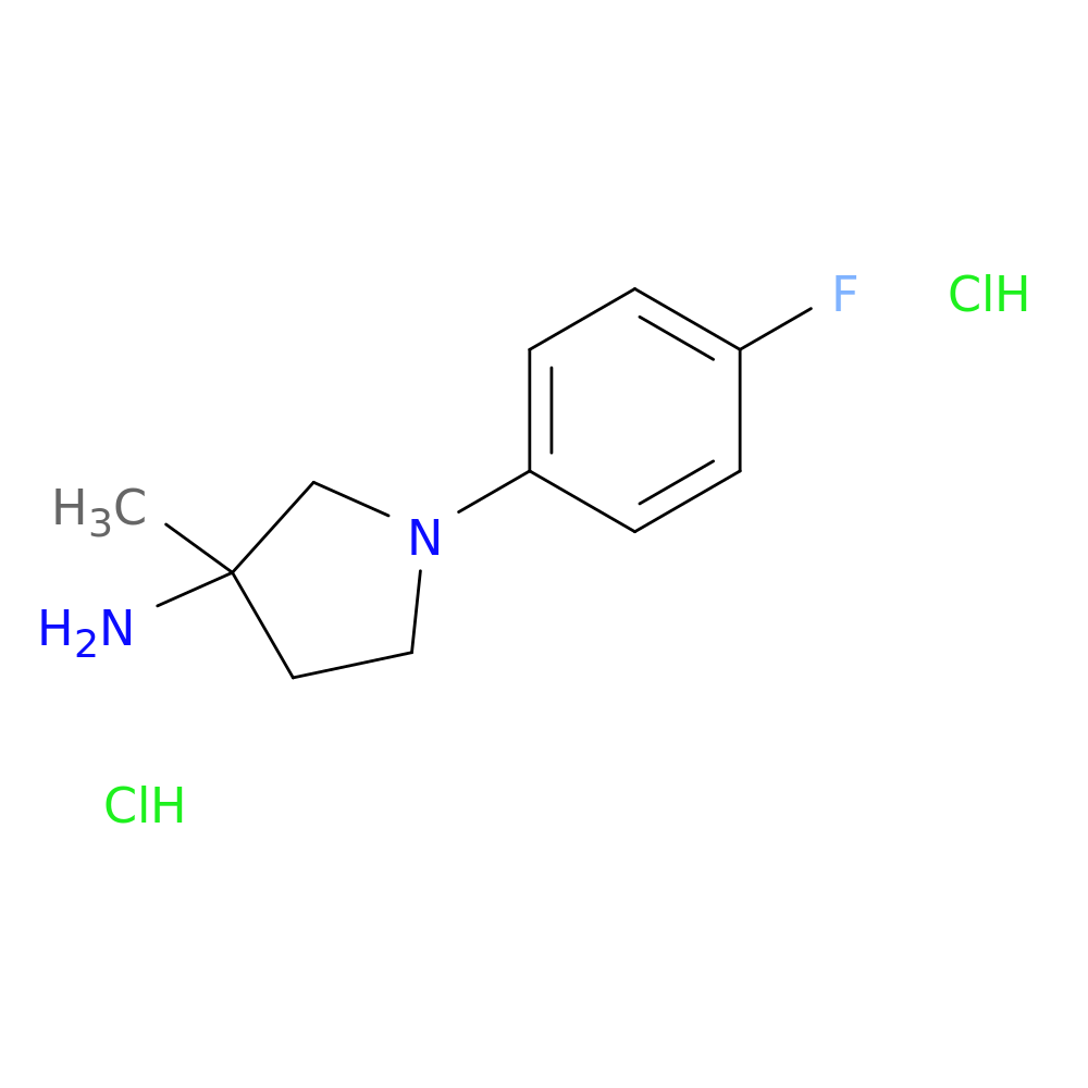 1-(4-fluorophenyl)-3-methylpyrrolidin-3-amine dihydrochloride