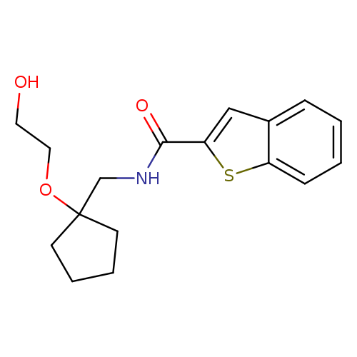N-{[1-(2-hydroxyethoxy)cyclopentyl]methyl}-1-benzothiophene-2-carboxamide
