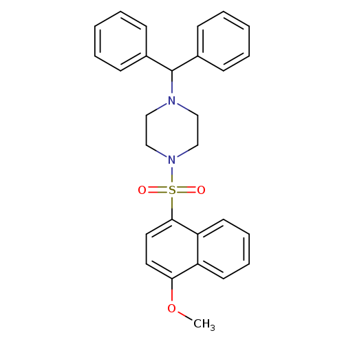 1-(diphenylmethyl)-4-[(4-methoxynaphthalen-1-yl)sulfonyl]piperazine