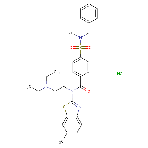 4-[benzyl(methyl)sulfamoyl]-N-[2-(diethylamino)ethyl]-N-(6-methyl-1,3-benzothiazol-2-yl)benzamide hydrochloride