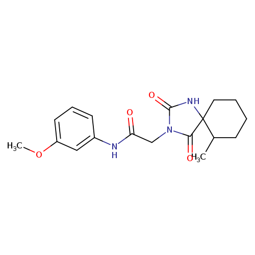 N-(3-methoxyphenyl)-2-{6-methyl-2,4-dioxo-1,3-diazaspiro[4.5]decan-3-yl}acetamide