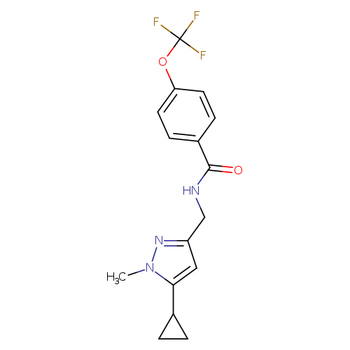 N-[(5-cyclopropyl-1-methyl-1H-pyrazol-3-yl)methyl]-4-(trifluoromethoxy)benzamide