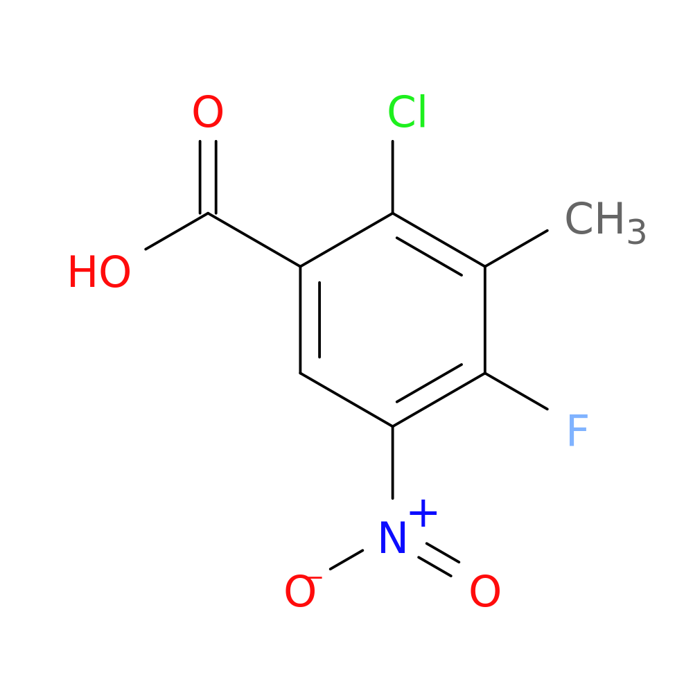 2-chloro-4-fluoro-3-methyl-5-nitrobenzoic acid