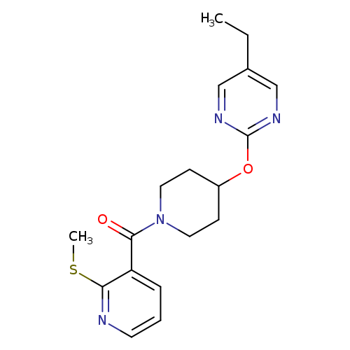 5-ethyl-2-({1-[2-(methylsulfanyl)pyridine-3-carbonyl]piperidin-4-yl}oxy)pyrimidine