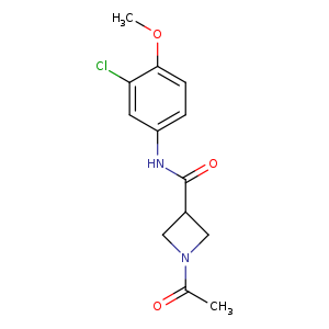 1-acetyl-N-(3-chloro-4-methoxyphenyl)azetidine-3-carboxamide