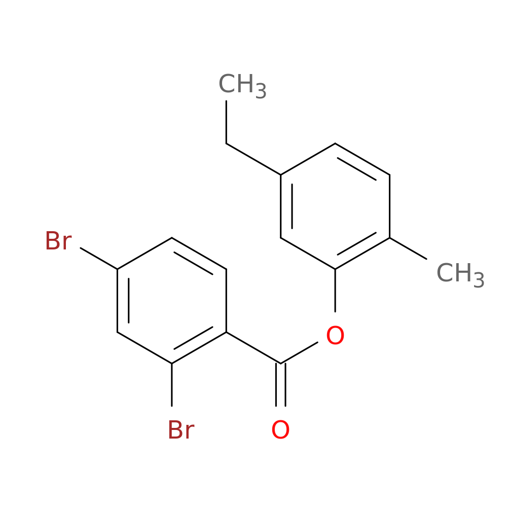 5-ethyl-2-methylphenyl2,4-dibromobenzoate