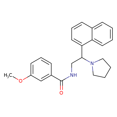 3-methoxy-N-[2-(naphthalen-1-yl)-2-(pyrrolidin-1-yl)ethyl]benzamide