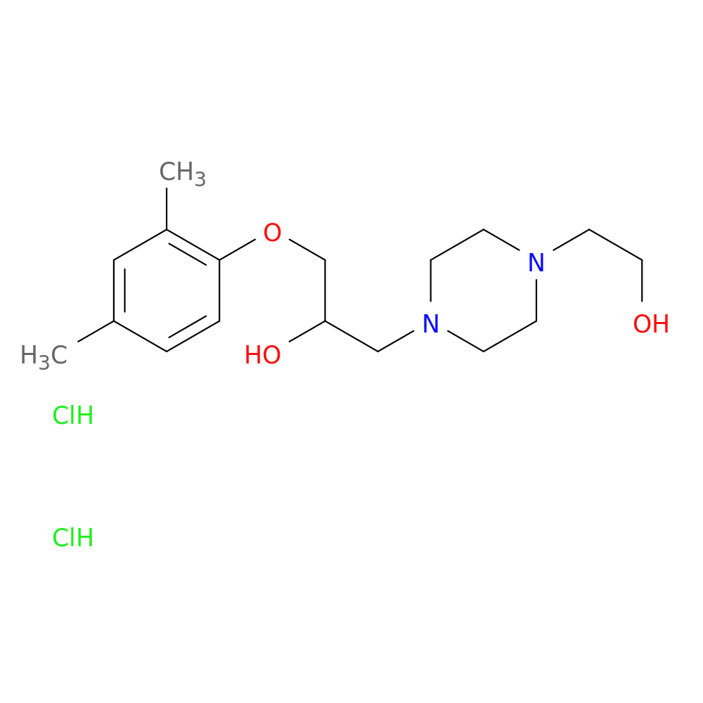 1-(2,4-dimethylphenoxy)-3-[4-(2-hydroxyethyl)piperazin-1-yl]propan-2-ol dihydrochloride