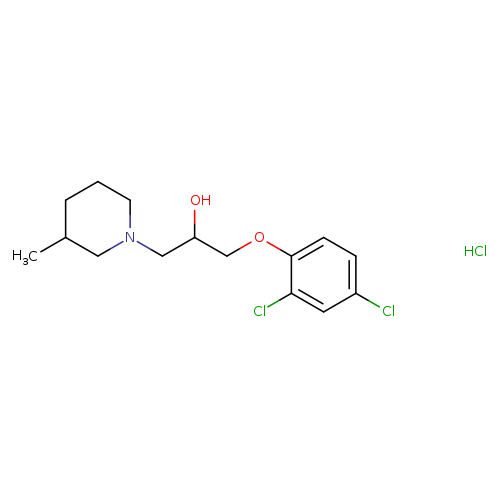 1-(2,4-dichlorophenoxy)-3-(3-methylpiperidin-1-yl)propan-2-ol hydrochloride