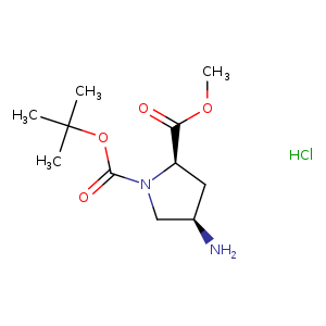 1,2-Pyrrolidinedicarboxylic acid, 4-amino-, 1-(1,1-dimethylethyl) 2-methyl ester, hydrochloride (1:1), (2R,4R)-